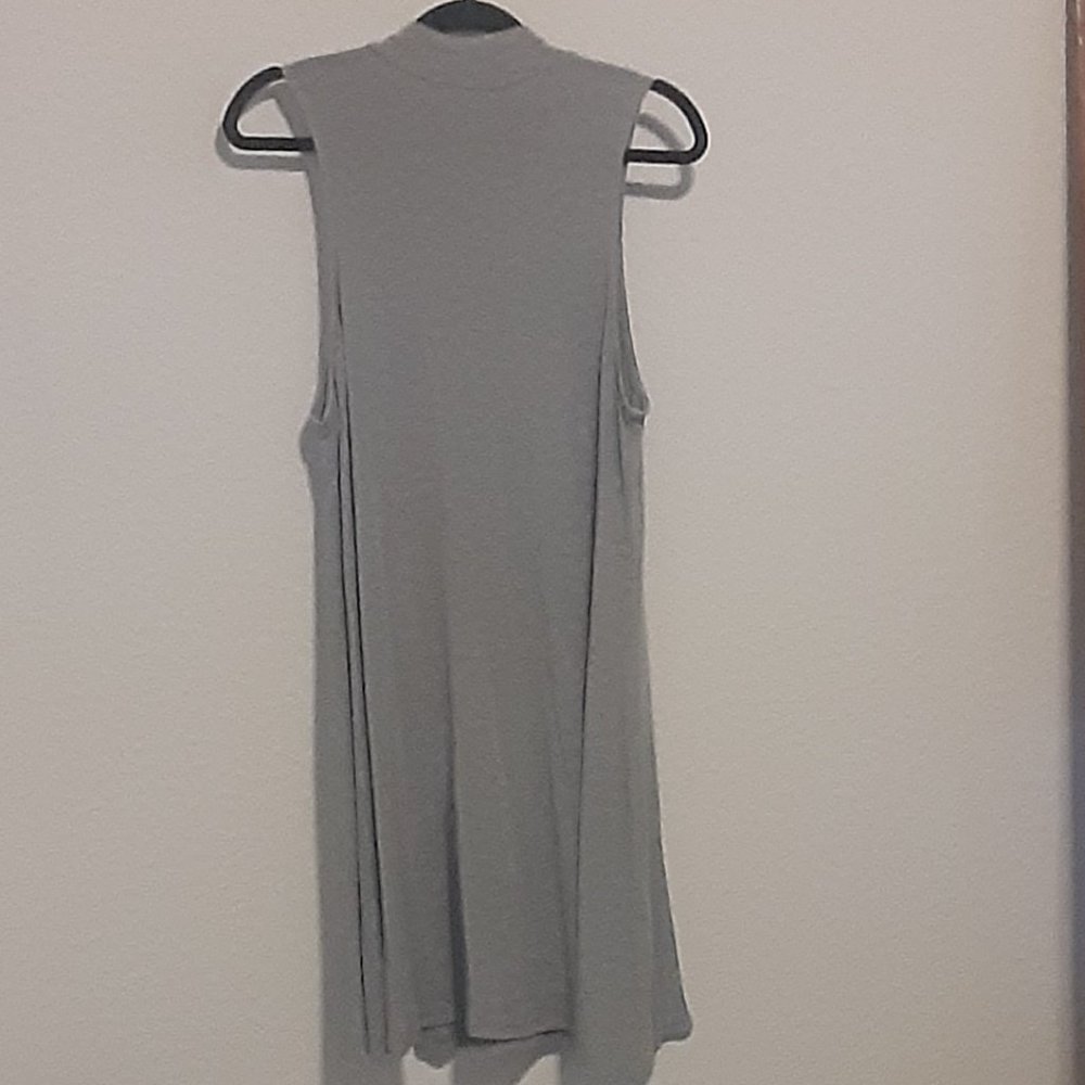 Grey High Neck Casual Dress Womens XL